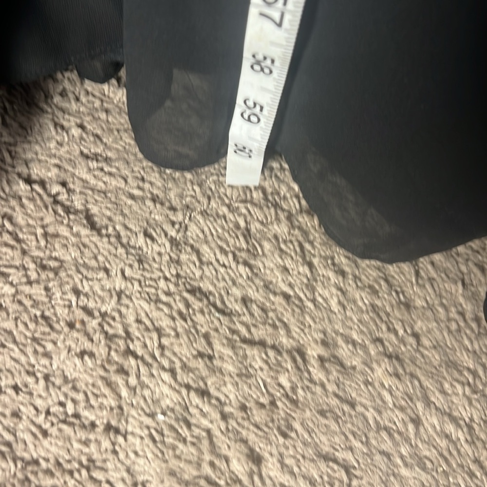 AZAZIE VERNA - A-Line V-Neck Ruched Chiffon Floor-Length Dress black. Damaged﻿ - Picture 9 of 11